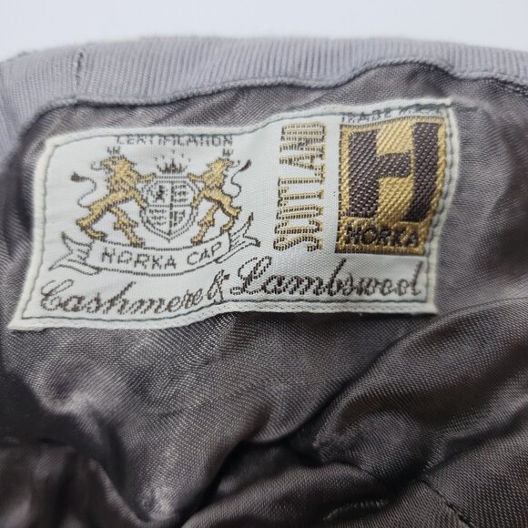 Horka First Class Cashmere Lambs Wool Checkered Newsboy Hat Cap Extra Small - Picture 10 of 12